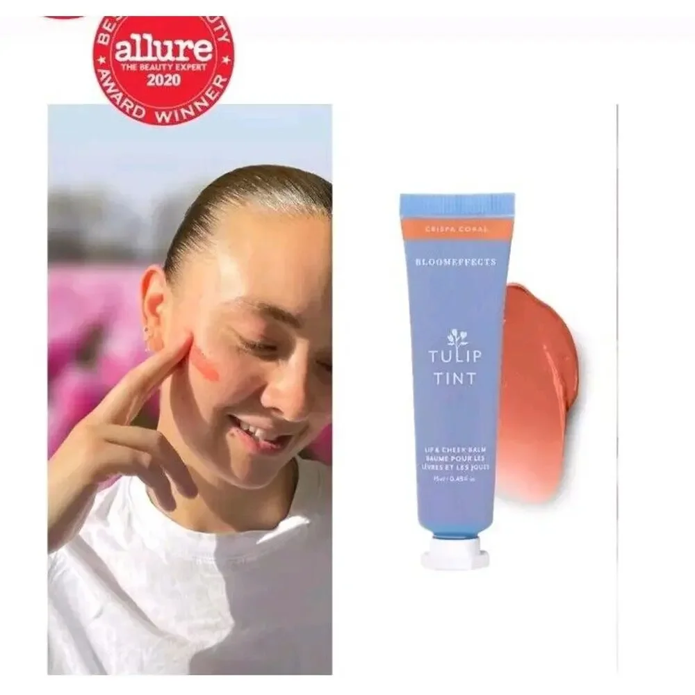 BloomEffects Tulip Tint Lip & Cheek Balm 0.45oz Crispa Coral